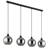 Globo lighting Ulf hanging light black, 4-light sources