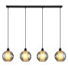 Globo lighting Ulf hanging light black, 4-light sources