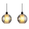 Globo lighting Ulf hanging light black, 4-light sources