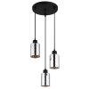 Globo lighting Alonso hanging light black, 3-light sources
