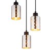 Globo lighting Alonso hanging light black, 3-light sources