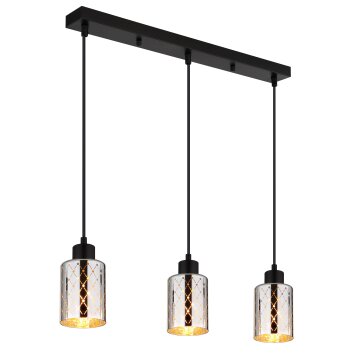 Globo lighting Alonso hanging light black, 3-light sources