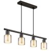 Globo lighting Villegas hanging light black, 4-light sources