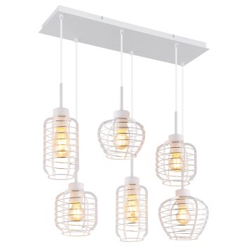 Globo lighting Nesa hanging light white, 6-light sources