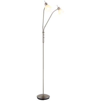 Globo lighting Malte floor lamp matt nickel, 2-light sources
