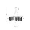 Globo lighting Laverne chandelier chrome, 9-light sources