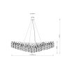 Globo lighting Queena chandelier silver, 16-light sources
