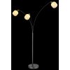 Globo lighting Brokana floor lamp chrome, black, 3-light sources