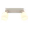 Globo lighting Trent ceiling light chrome, sand-coloured, 2-light sources