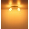 Globo lighting Trent ceiling light chrome, sand-coloured, 2-light sources