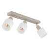 Globo lighting Trent ceiling light chrome, sand-coloured, 3-light sources