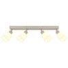 Globo lighting Trent ceiling light chrome, sand-coloured, 4-light sources
