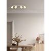 Globo lighting Trent ceiling light chrome, sand-coloured, 4-light sources