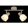 Globo lighting Planta ceiling light Wood like finish, sand-coloured, 2-light sources