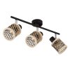 Globo lighting Mali ceiling light black, 3-light sources