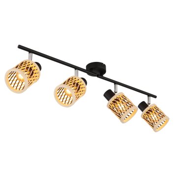 Globo lighting Mali ceiling light black, 4-light sources
