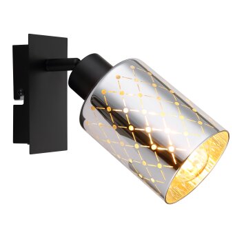 Globo lighting Alonso wall light, wall spotlight black, 1-light source