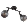 Globo lighting Frosta ceiling light chrome, black, 2-light sources