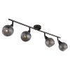 Globo lighting Frosta ceiling light chrome, black, 4-light sources