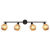 Globo lighting Frosta ceiling light chrome, black, 4-light sources