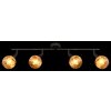 Globo lighting Frosta ceiling light chrome, black, 4-light sources