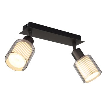 Globo lighting Villegas ceiling light black, 2-light sources