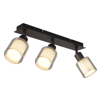 Globo lighting Villegas ceiling light black, 3-light sources