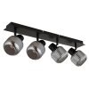Globo lighting Tom ceiling light black, 4-light sources