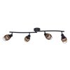 Globo lighting Malik ceiling light black, 4-light sources