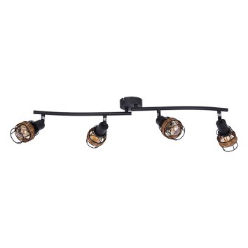 Globo lighting Malik ceiling light black, 4-light sources