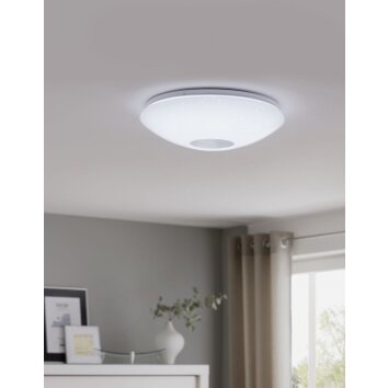 Eglo VOLTAGO 2 ceiling light LED Crystal optics, white, 1-light source, Remote control