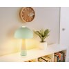 Globo lighting Paulin table lamp green, stone appearance, 1-light source