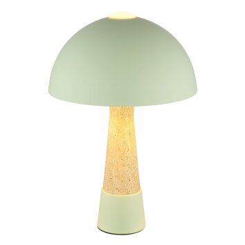 Globo lighting Paulin table lamp green, stone appearance, 1-light source
