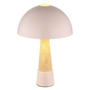 Globo lighting Paulin table lamp champagne, stone appearance, 1-light source