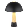 Globo lighting Paulin table lamp black, stone appearance, 1-light source