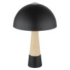 Globo lighting Paulin table lamp black, stone appearance, 1-light source
