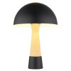 Globo lighting Paulin table lamp black, stone appearance, 1-light source