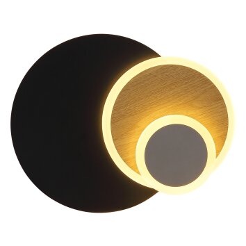 Globo lighting Odonell wall light LED anthracite, Ecru, black, 1-light source