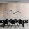 Paul Neuhaus lights E-Infinity pendant light LED grey, 10-light sources, Remote control