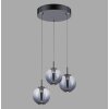 Paul Neuhaus lights E-Infinity pendant light LED grey, 3-light sources, Remote control