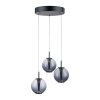 Paul Neuhaus lights E-Infinity pendant light LED grey, 3-light sources, Remote control