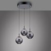 Paul Neuhaus lights E-Infinity pendant light LED grey, 3-light sources, Remote control