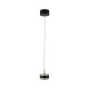 Paul Neuhaus lights Rings pendant light LED black, transparent, clear, 1-light source, Remote control