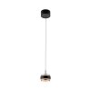 Paul Neuhaus lights Rings pendant light LED black, transparent, clear, 1-light source, Remote control