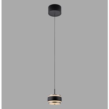 Paul Neuhaus lights Rings pendant light LED black, transparent, clear, 1-light source, Remote control