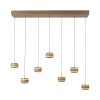 Paul Neuhaus lights Rings pendant light LED bronze, chrome, 7-light sources, Remote control