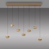 Paul Neuhaus lights Rings pendant light LED bronze, chrome, 7-light sources, Remote control