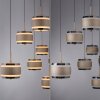 Paul Neuhaus lights Rings pendant light LED bronze, chrome, 7-light sources, Remote control