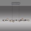 Paul Neuhaus lights E-Popup pendant light LED silver, 18-light sources, Remote control