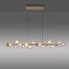 Paul Neuhaus lights E-Popup pendant light LED bronze, 18-light sources, Remote control